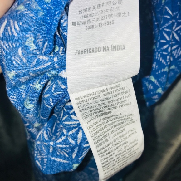 Hollister Maxi delicate blue aztec print Sz Small - Picture 8 of 8